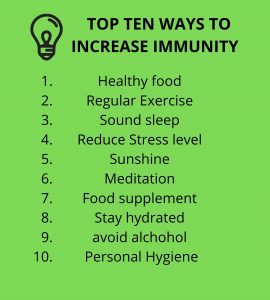 Top ten ways to increase immunity
